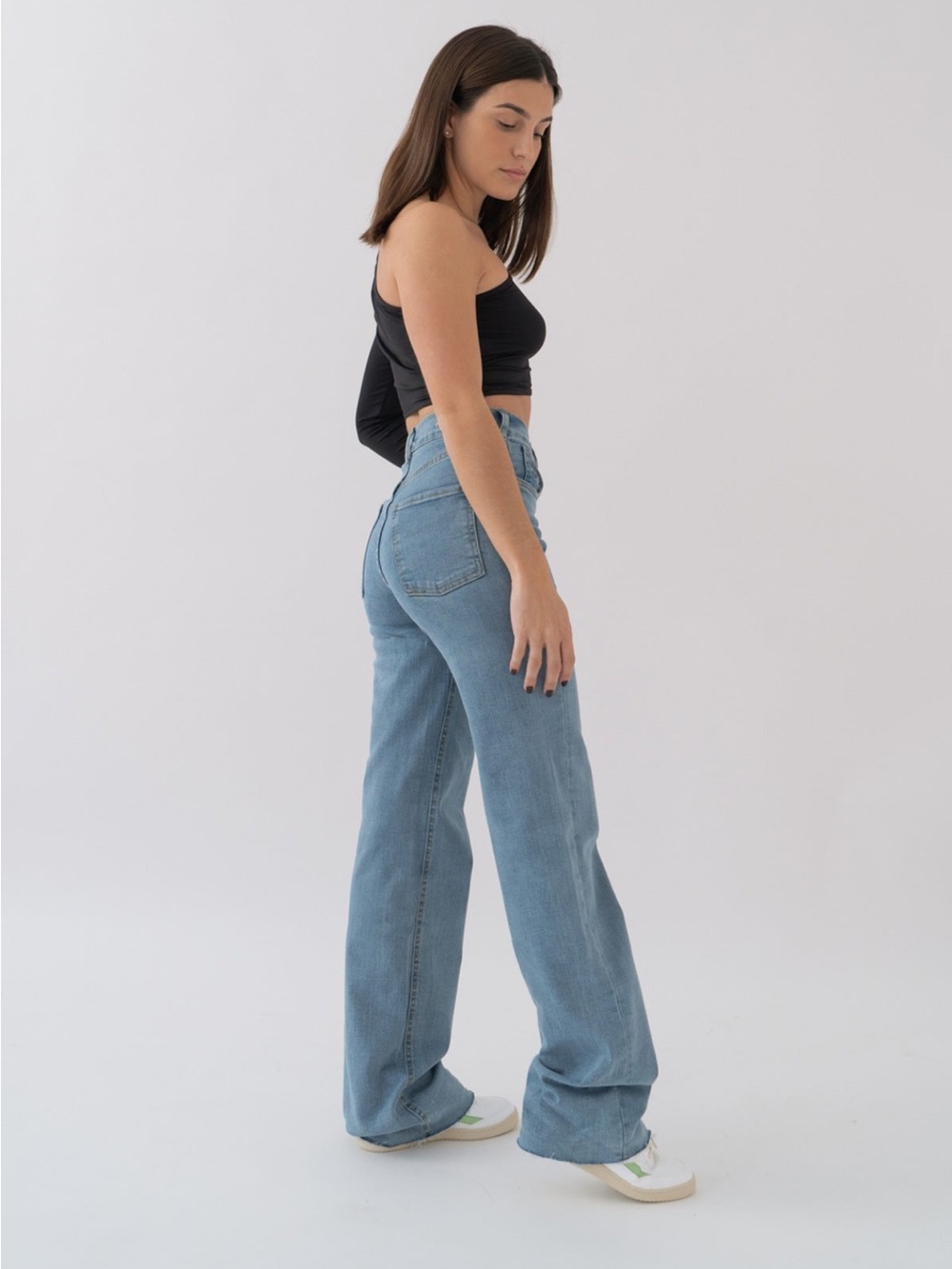 NWT Matcha Wide Leg High Rise Jeans in Lightwash Size Small